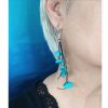 FLORAL HAPPINESS in Turquoise - Χειροποίητα Σκουλαρίκια